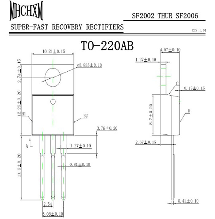 MHCHXM品牌超快恢复二极管SFF2006